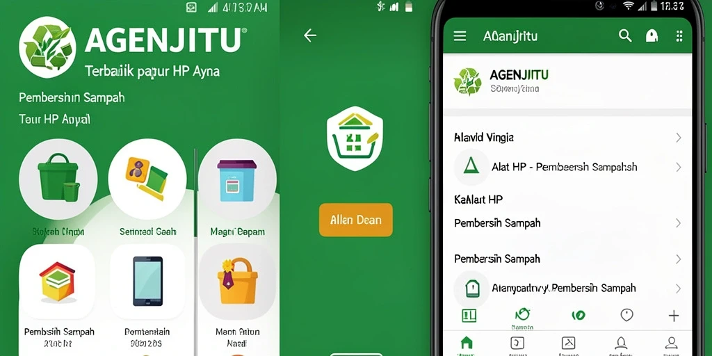 Antarmuka AGENJITU yang sederhana dan fungsional untuk Pembersih Sampah.
