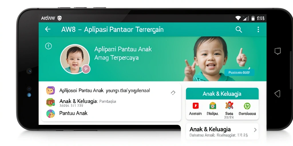 Tampilan antarmuka utama AW8 yang user-friendly dan informatif.