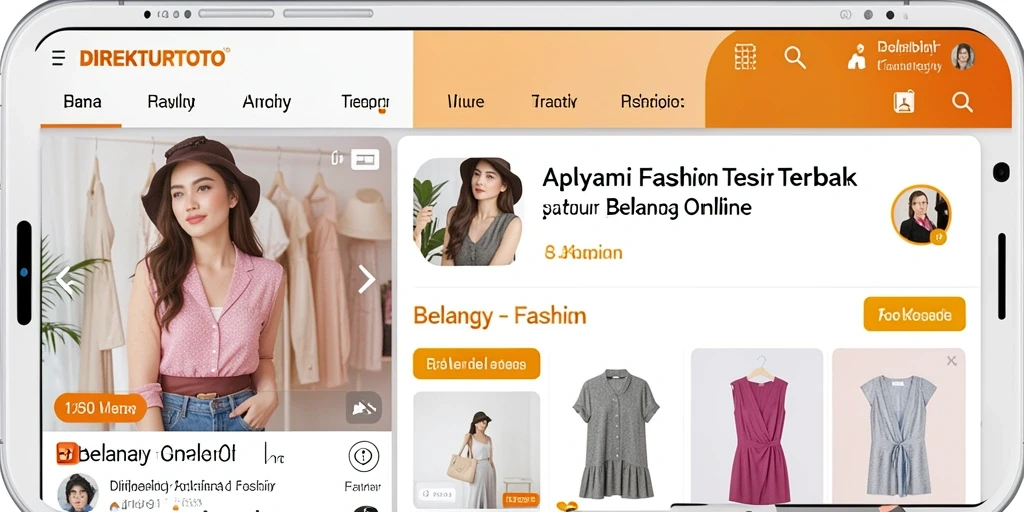 Tampilan antarmuka aplikasi DIREKTURTOTO dengan berbagai pilihan fashion.