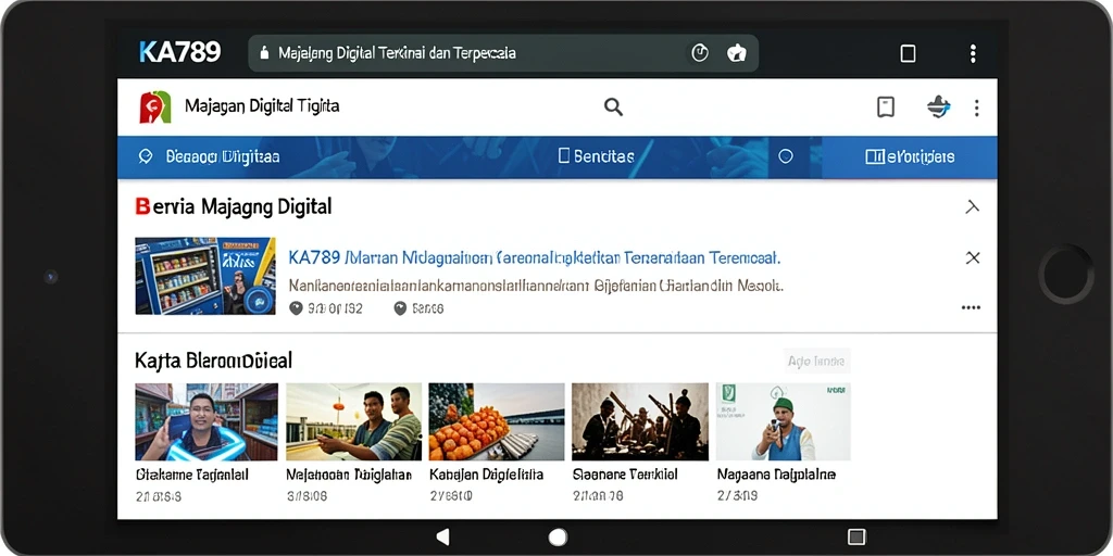 Tampilan antarmuka utama aplikasi KA789 dengan pilihan majalah digital.