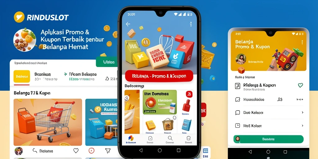 Antarmuka RINDUSLOT menampilkan kupon dan promo menarik dengan mudah.