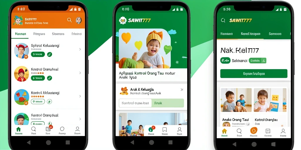 Antarmuka utama SAWIT777 yang menampilkan kontrol untuk orang tua.