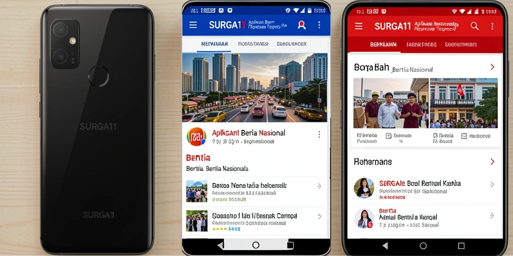 Tampilan antarmuka SURGA11 yang menarik dan informatif.