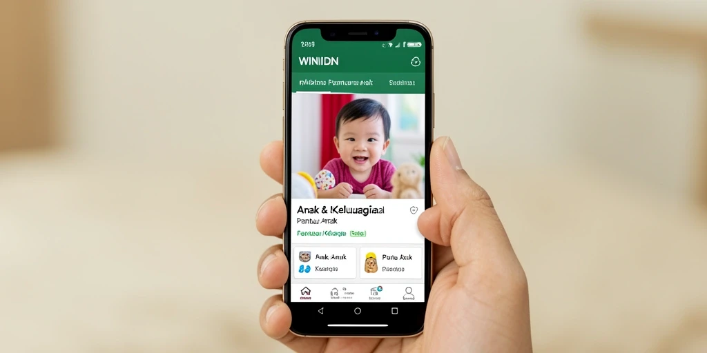 Antarmuka WINIDN yang user-friendly untuk memantau anak.